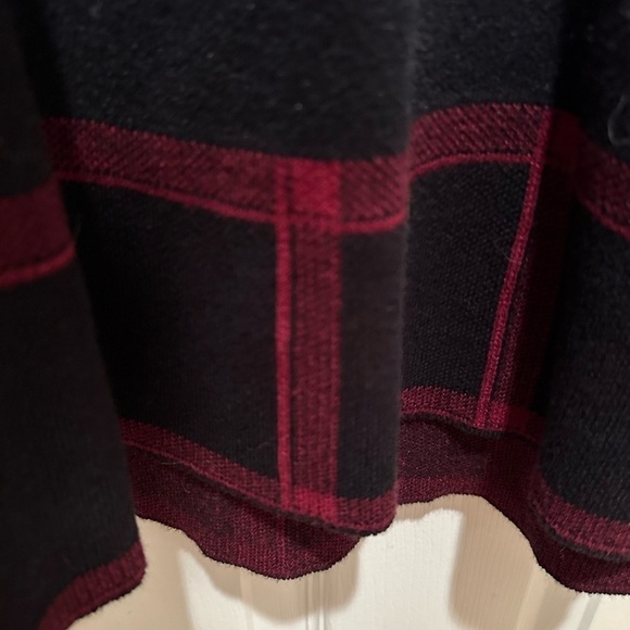 NWT Cynthia Rowley Black Sweater Dress Large Red Accents - Picture 4 of 7